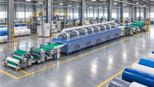 Coating stenter machine for textile coating and drying